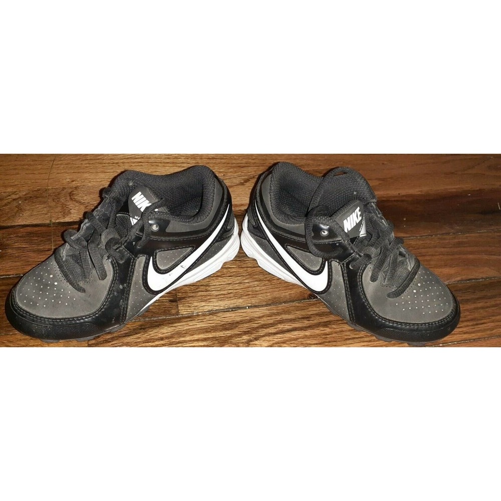 Nike Baseball Cleats 535597-010 Size 11C Black White Preowned